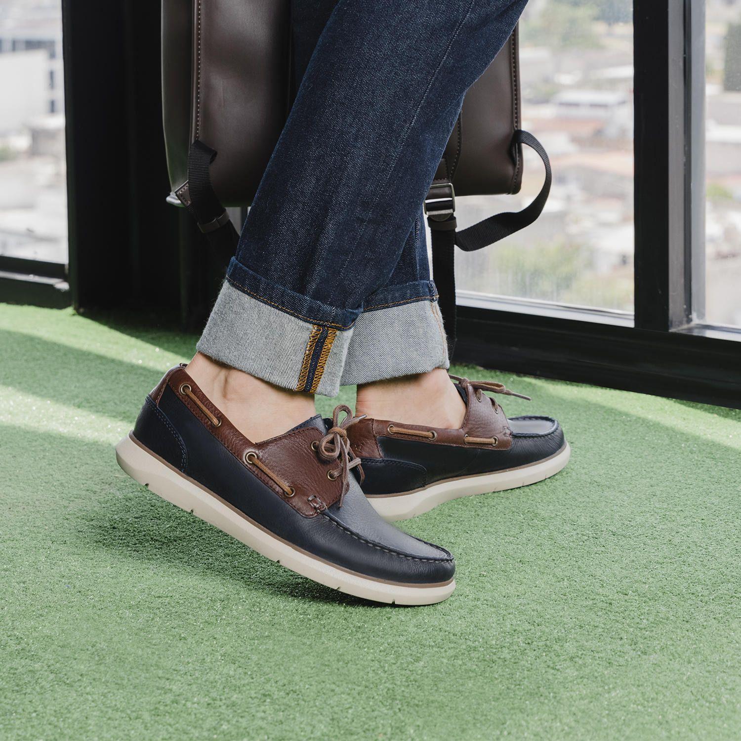 Mocasín Hombre Yaunde 403604 Azul Marino Flexi-7