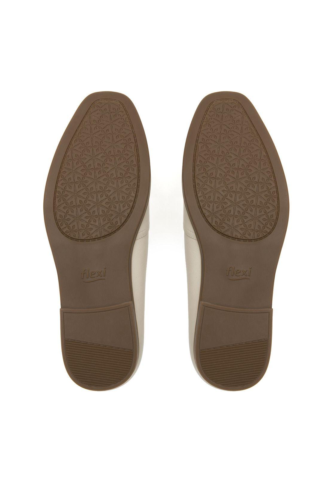 Mocasín Mujer Cuero Hayek 126601 Blanco Perla Flexi-6