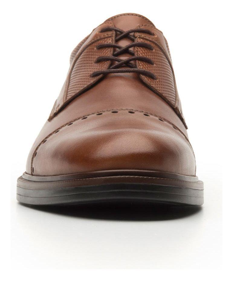 Zapato Hombre Cuero Parker Café Flexi-3