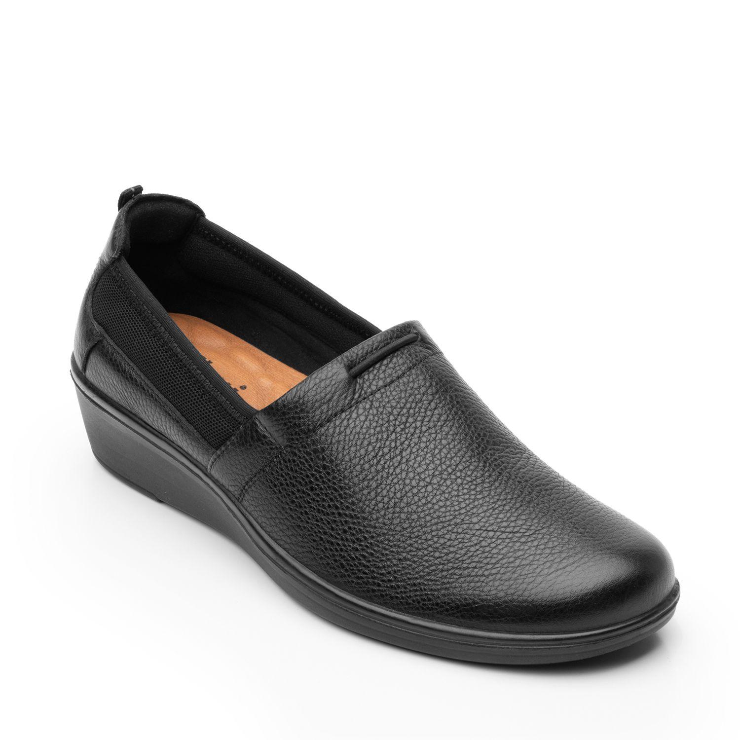 Zapato Mujer Cuero Castaña Negro Flexi-1