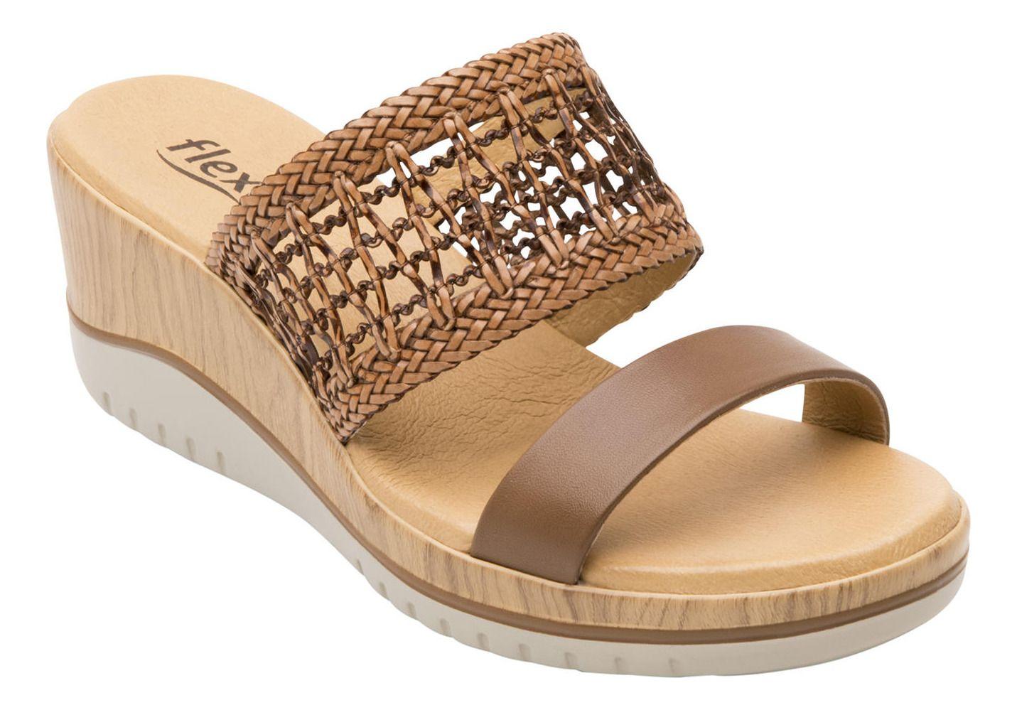 Sandalia Mujer Cuero Emily Cafe Flexi-1