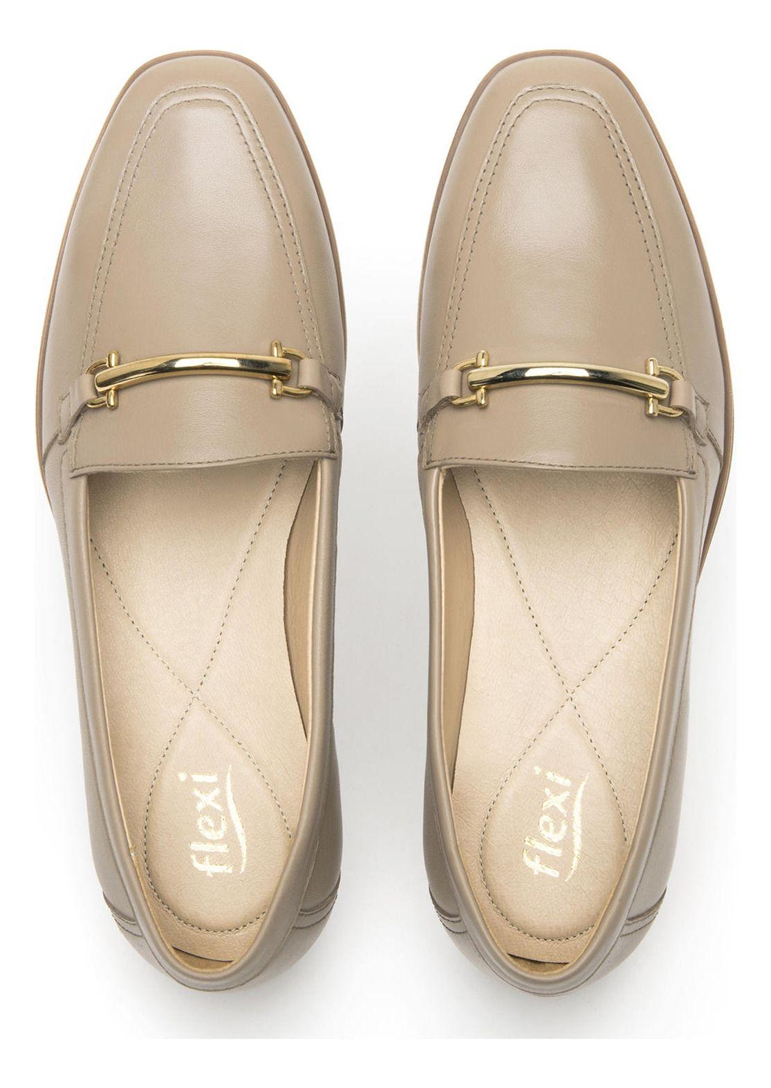 Mocasín Mujer Cuero Hayek 126602 Taupe Flexi-5