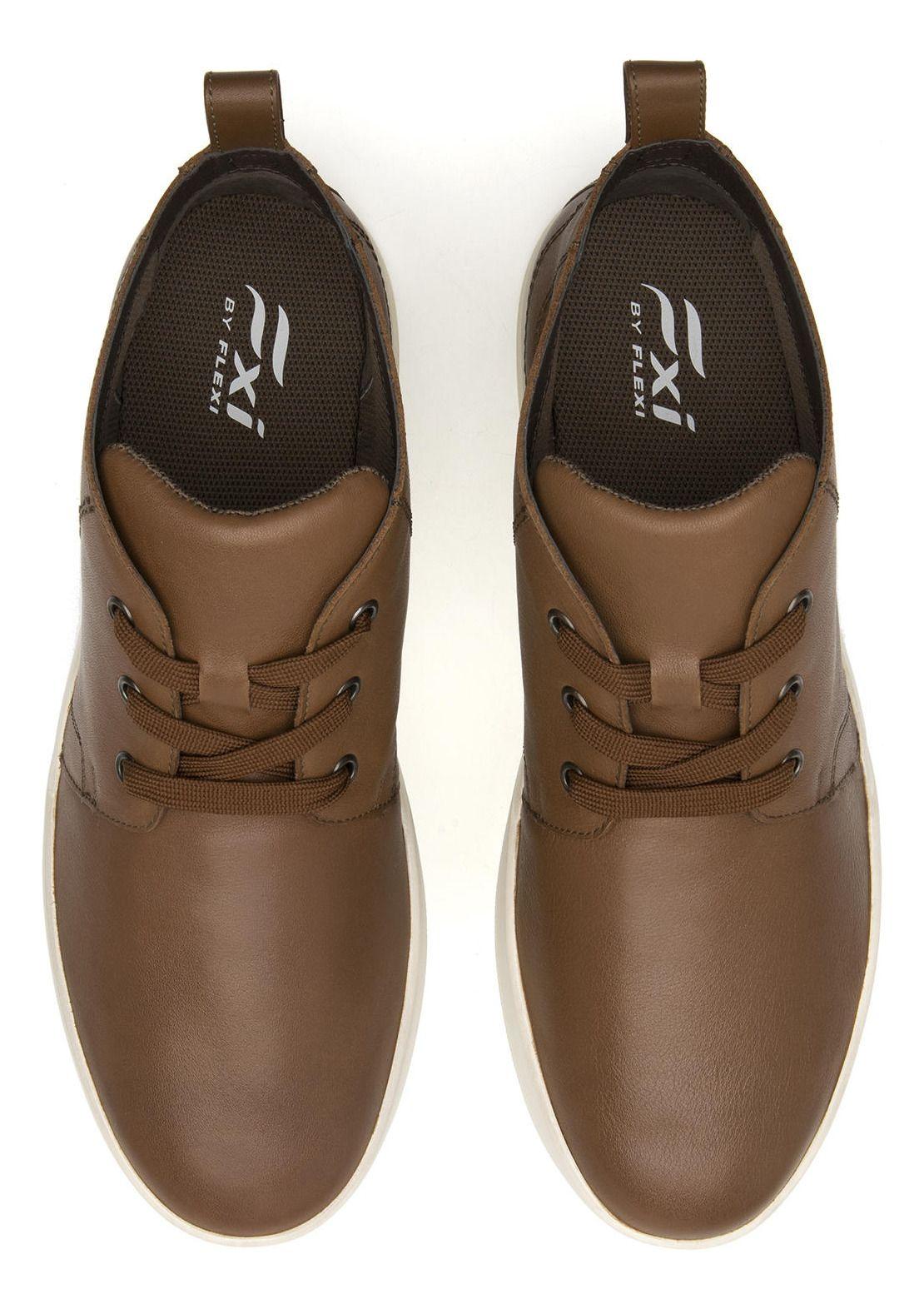 Zapatilla Hombre Creta 412405 Café Flexi-6