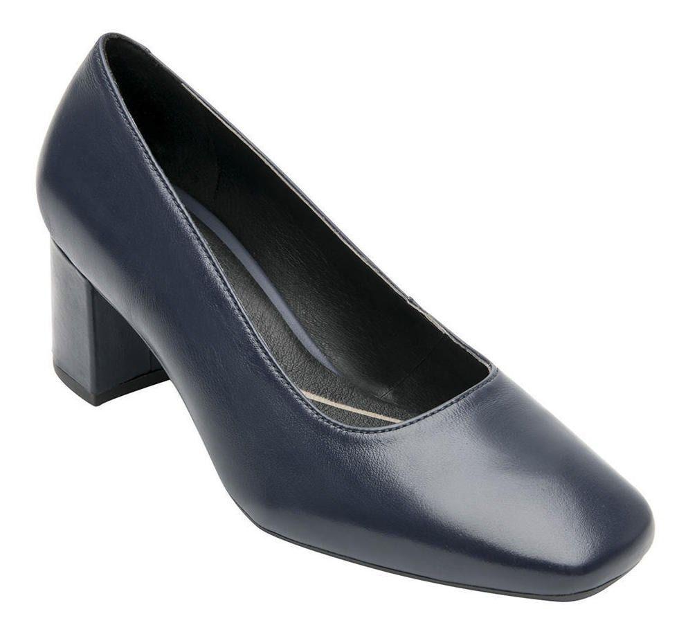 Zapato Mujer Cuero Marione Azul Mar Flexi-1