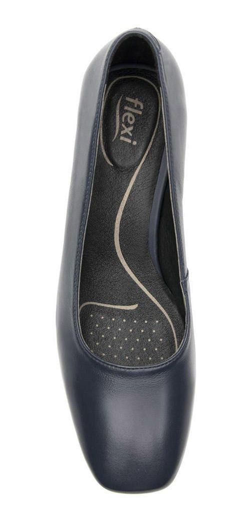 Zapato Mujer Cuero Marione Azul Mar Flexi-9