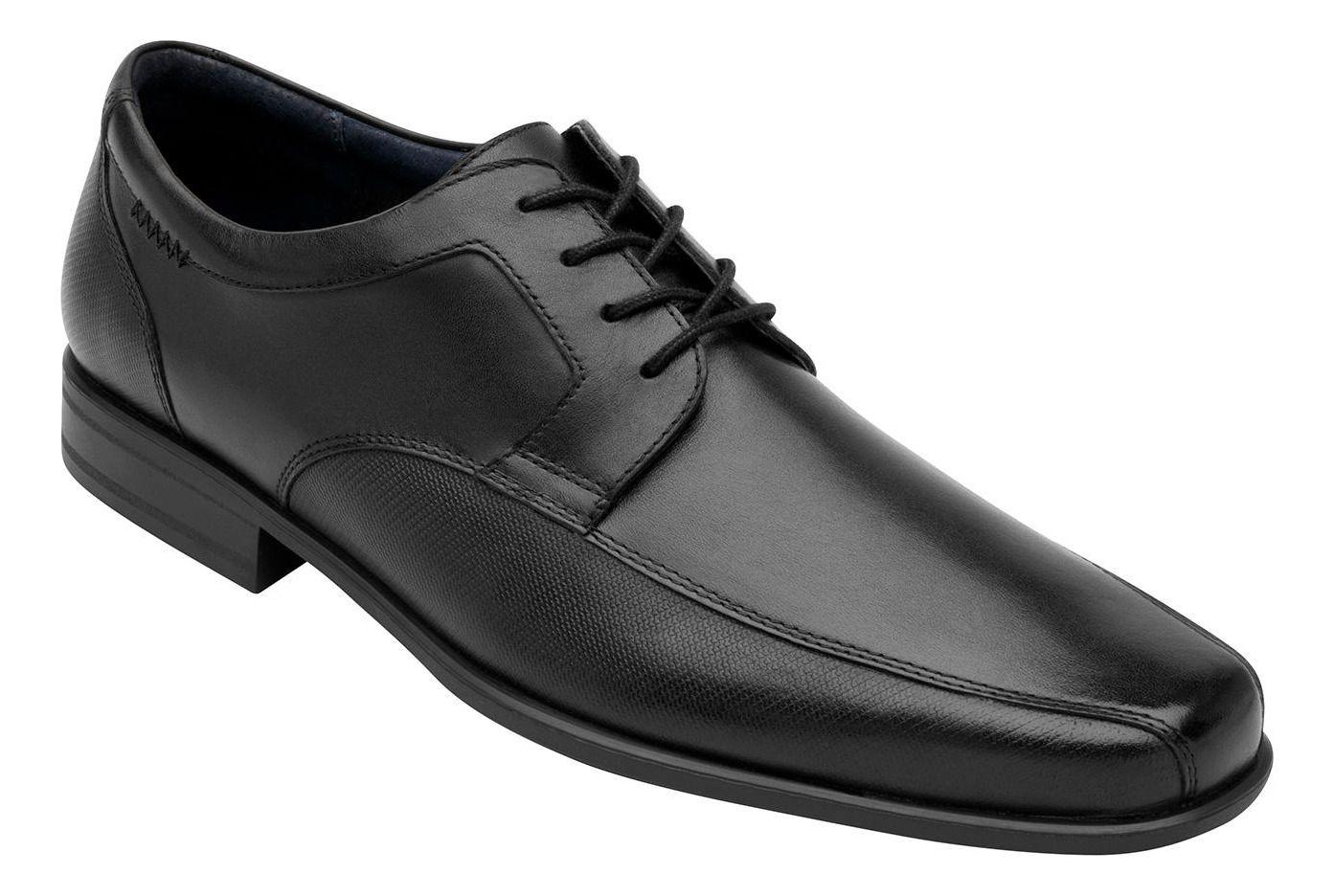 Zapato Hombre Cuero Salamanca Negro Flexi-0