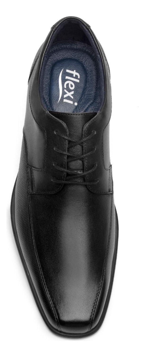 Zapato Hombre Cuero Salamanca Negro Flexi-5