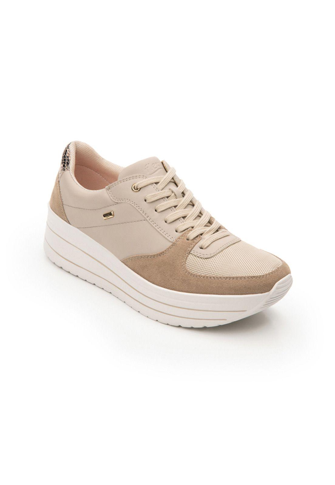 Zapatilla Flexi Mujer Alanis Beige-1