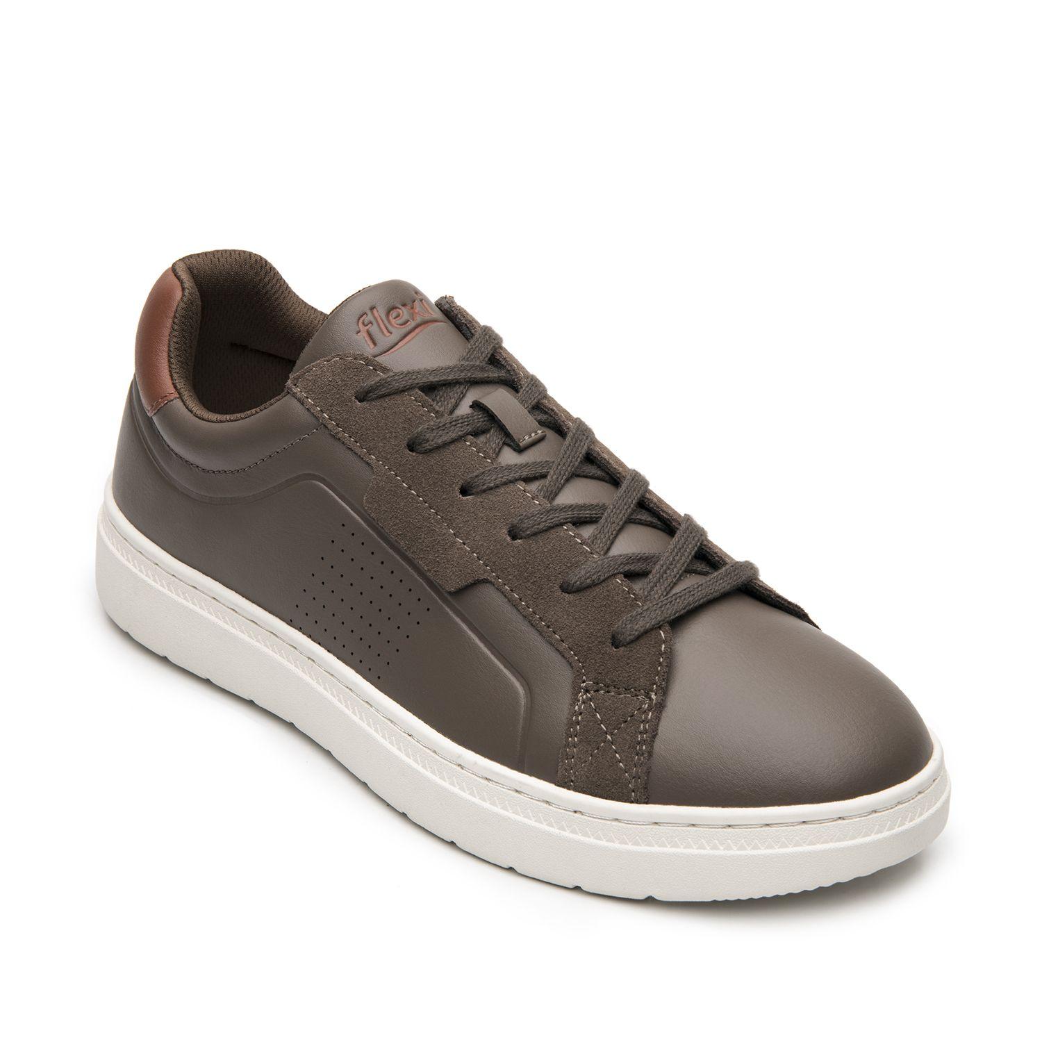 Zapatilla Hombre Apek 418306 Café Flexi-1