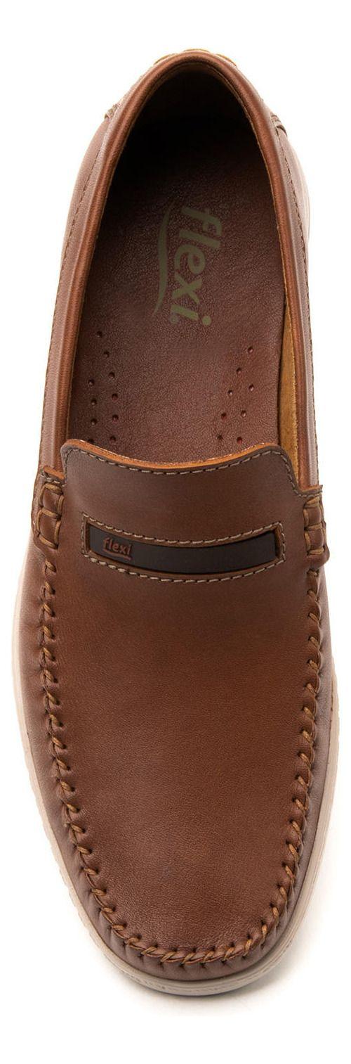 Mocasín Hombre Cuero Barbados Café Flexi-5