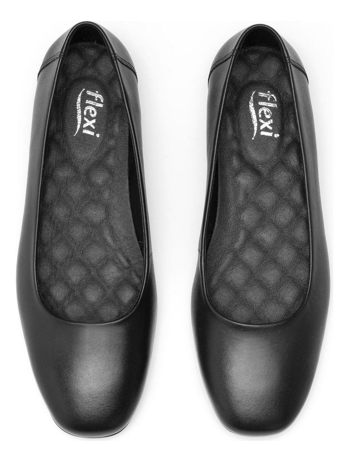 Ballerina Mujer Cuero Kirsten 119901 Negro Flexi-5