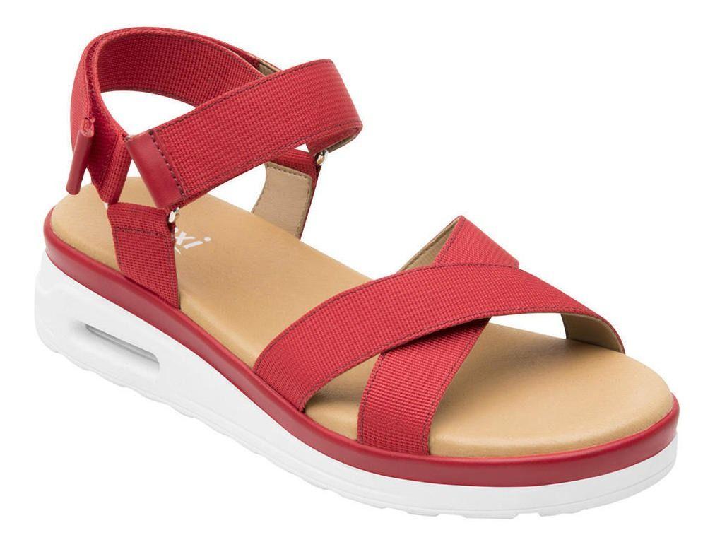 Sandalia mujer amarilis 106513 rojo Flexi-0