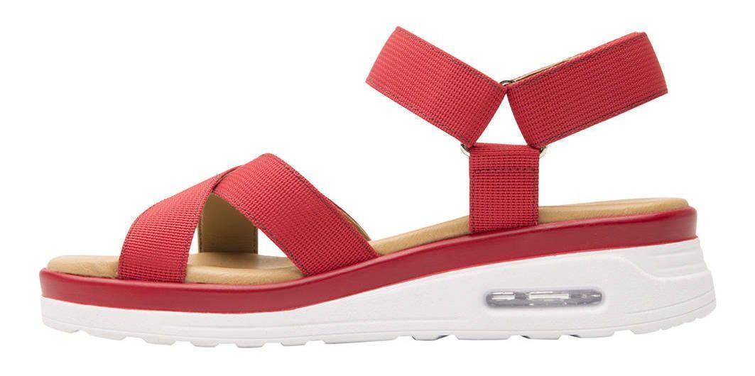 Sandalia mujer amarilis 106513 rojo Flexi-3