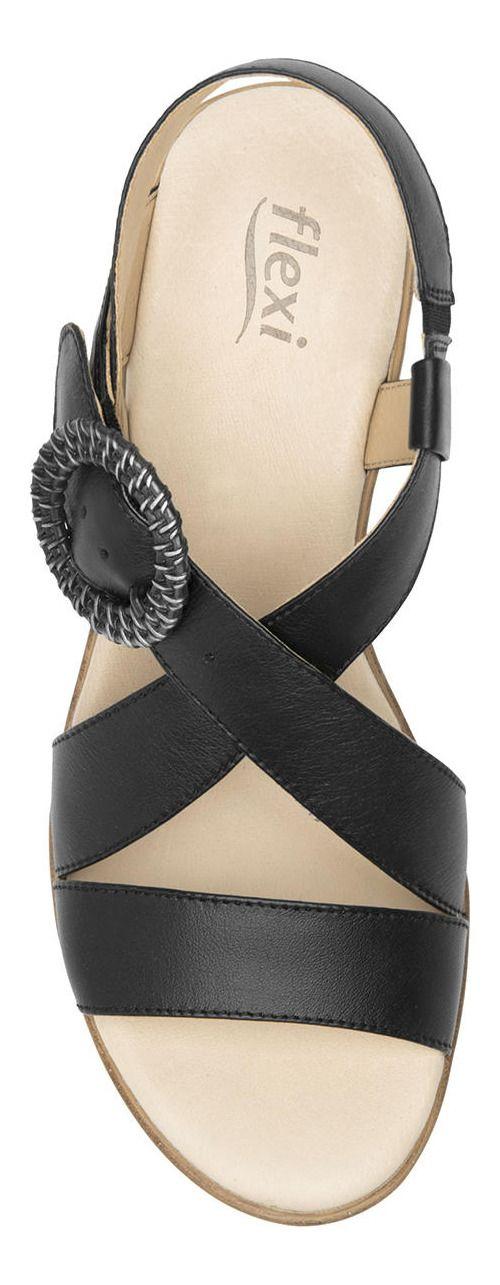 Sandalia Mujer Cuero Lory Negro Flexi-4