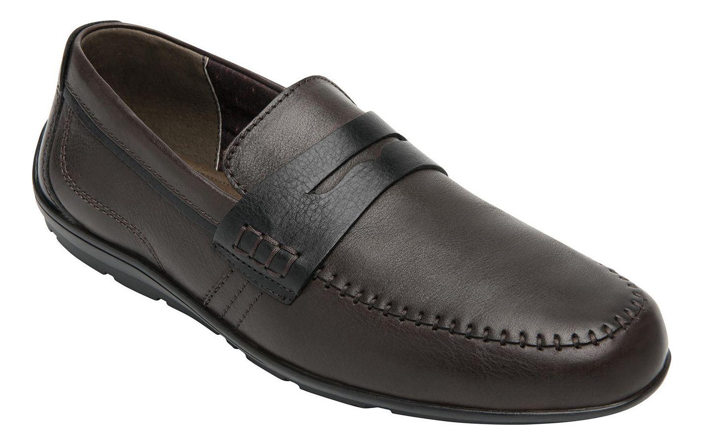 Mocasín Hombre Cuero Cos Café Osc. Flexi-5