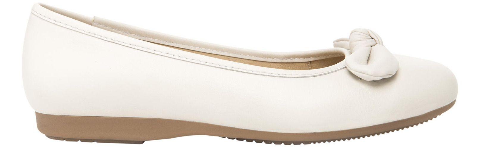 Ballerina Mujer Cuero Marie Blanco Flexi-3