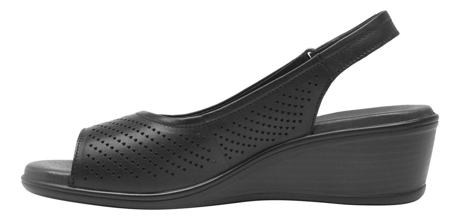 Sandalia Mujer Cuero Zura Negro Flexi-2