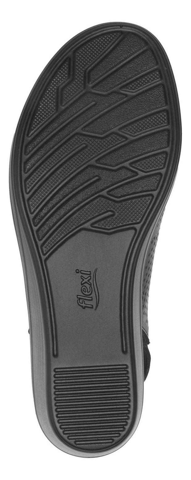 Sandalia Mujer Cuero Zura Negro Flexi-4