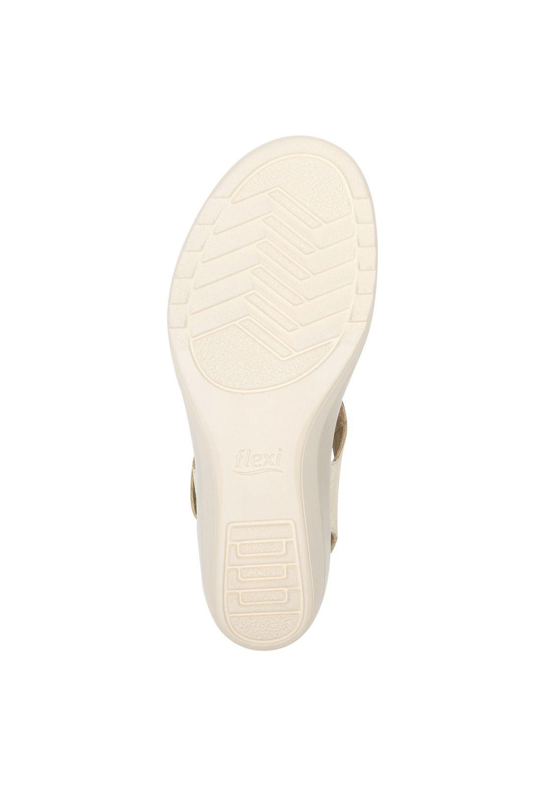 Sandalia Mujer Cuero Amapola Dorado Flexi-6