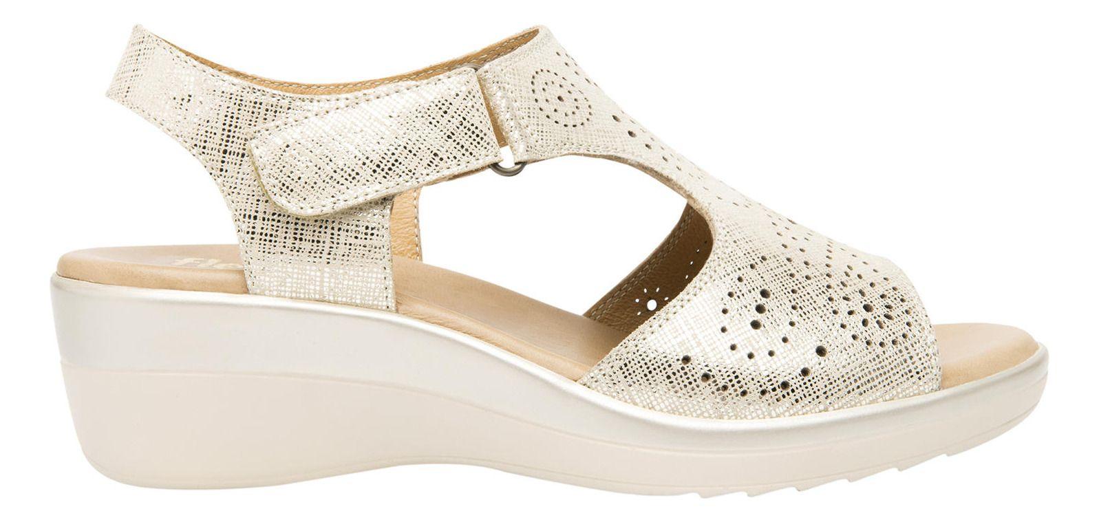 Sandalia Mujer Cuero Amapola Dorado Flexi-0