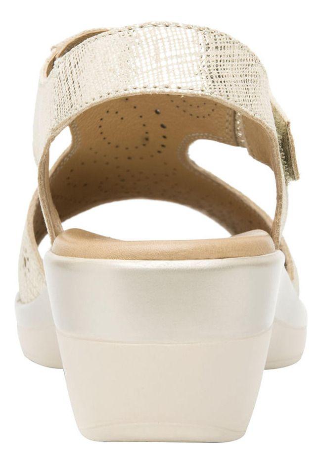 Sandalia Mujer Cuero Amapola Dorado Flexi-5