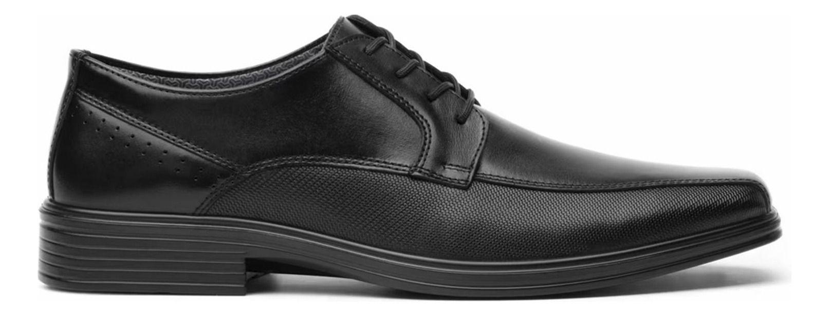 Zapato Hombre Cuero Bali Negro Flexi-0