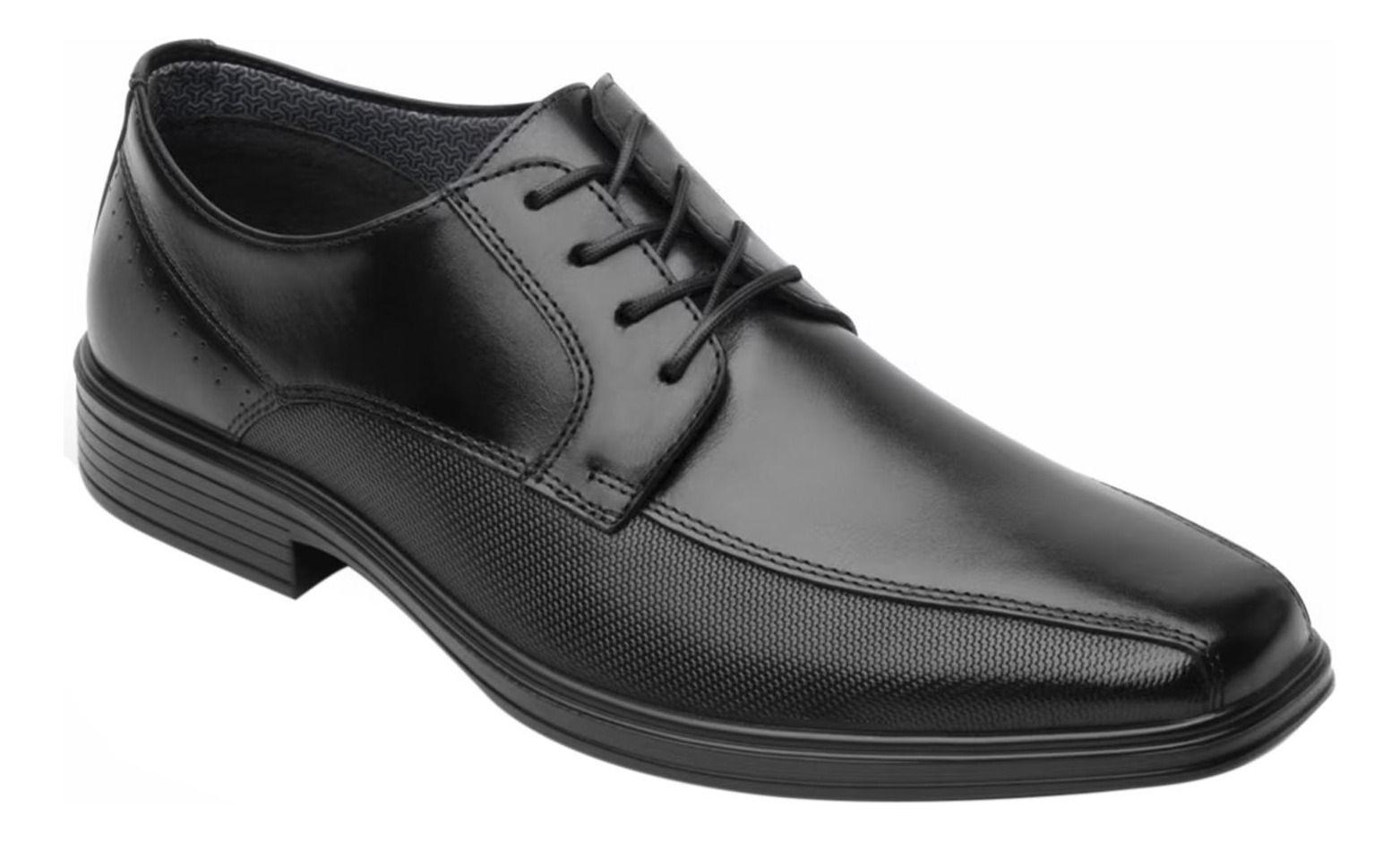 Zapato Hombre Cuero Bali Negro Flexi-1