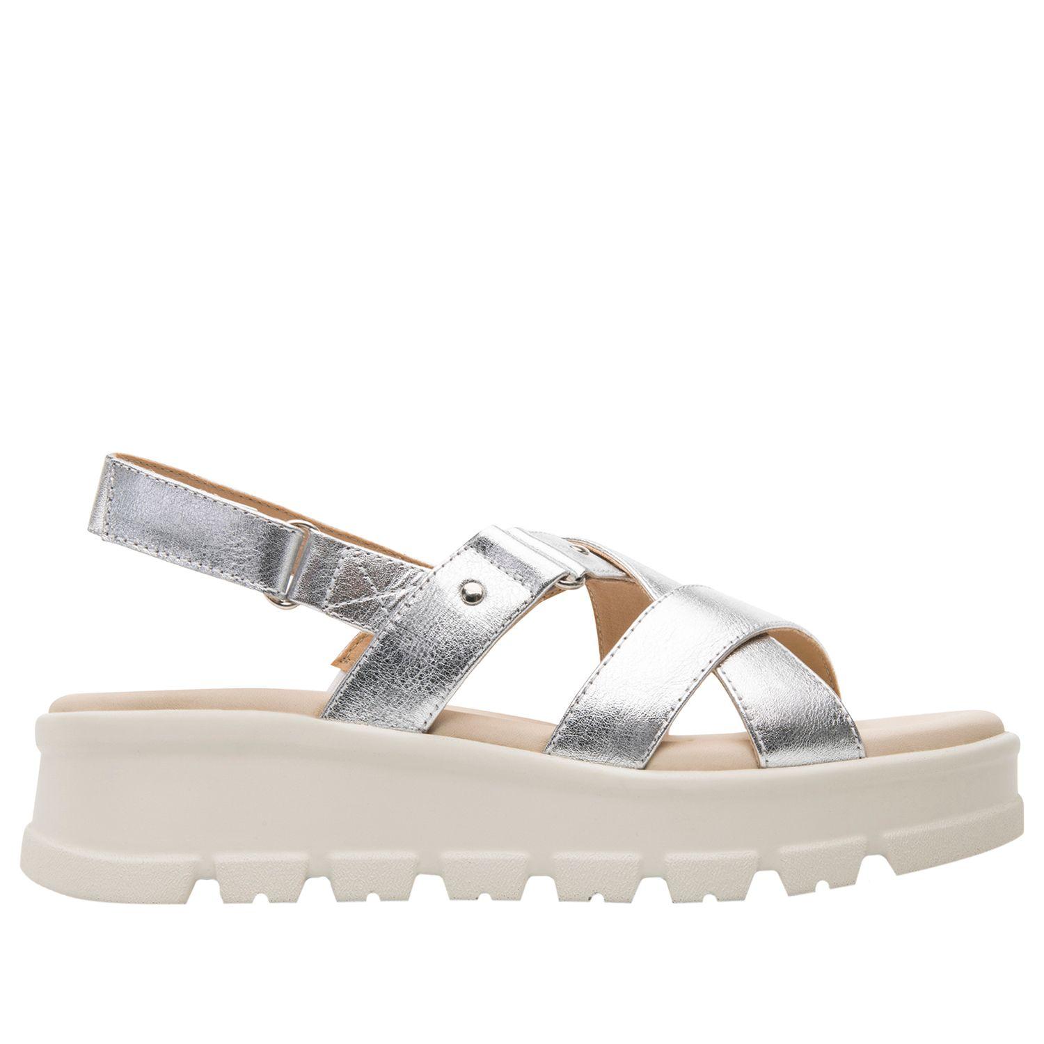 Sandalia Mujer Lexa 128513 Plateada Flexi-0