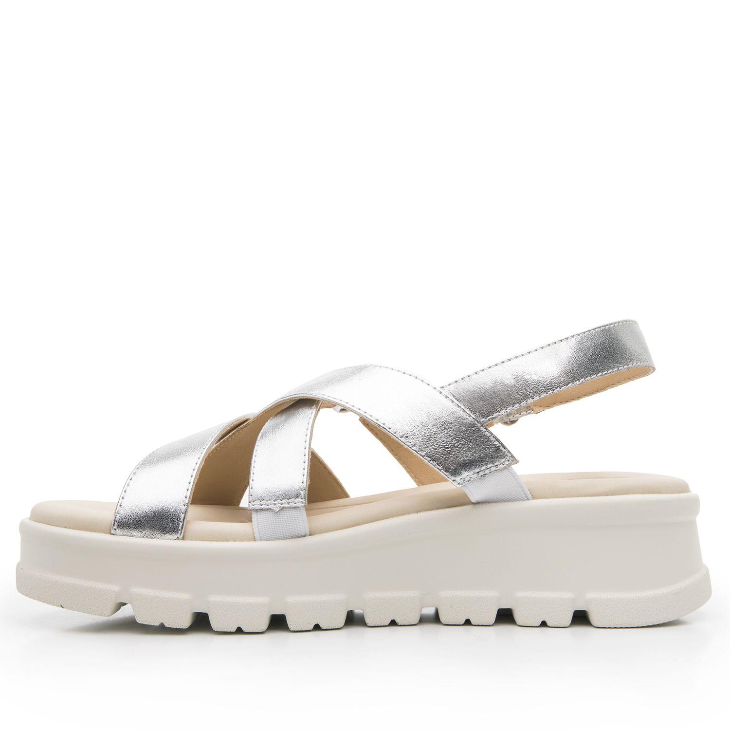 Sandalia Mujer Lexa 128513 Plateada Flexi-2