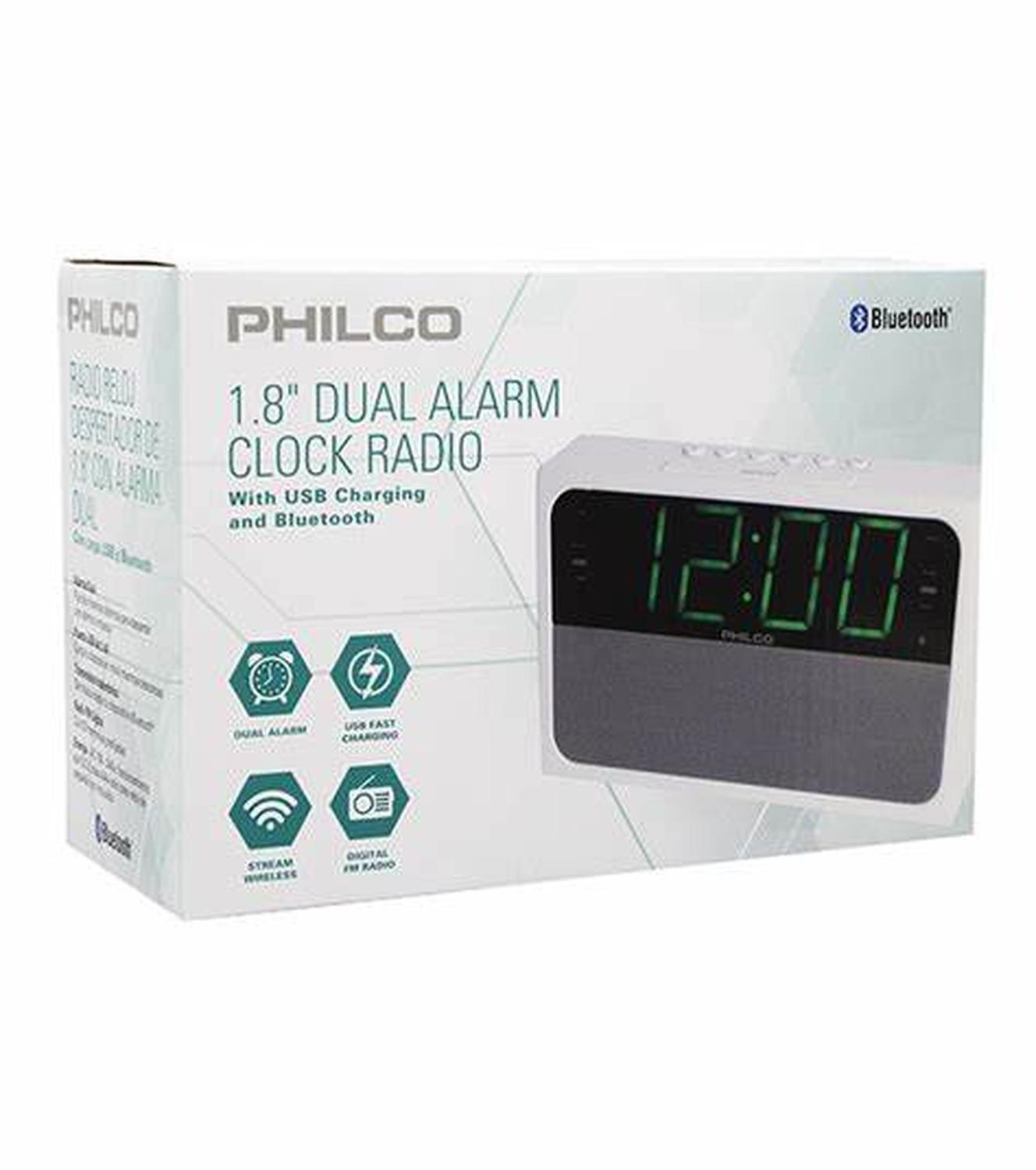 RADIO RELOJ BT 101BT PANTALLA 1.8 PHILCO-0
