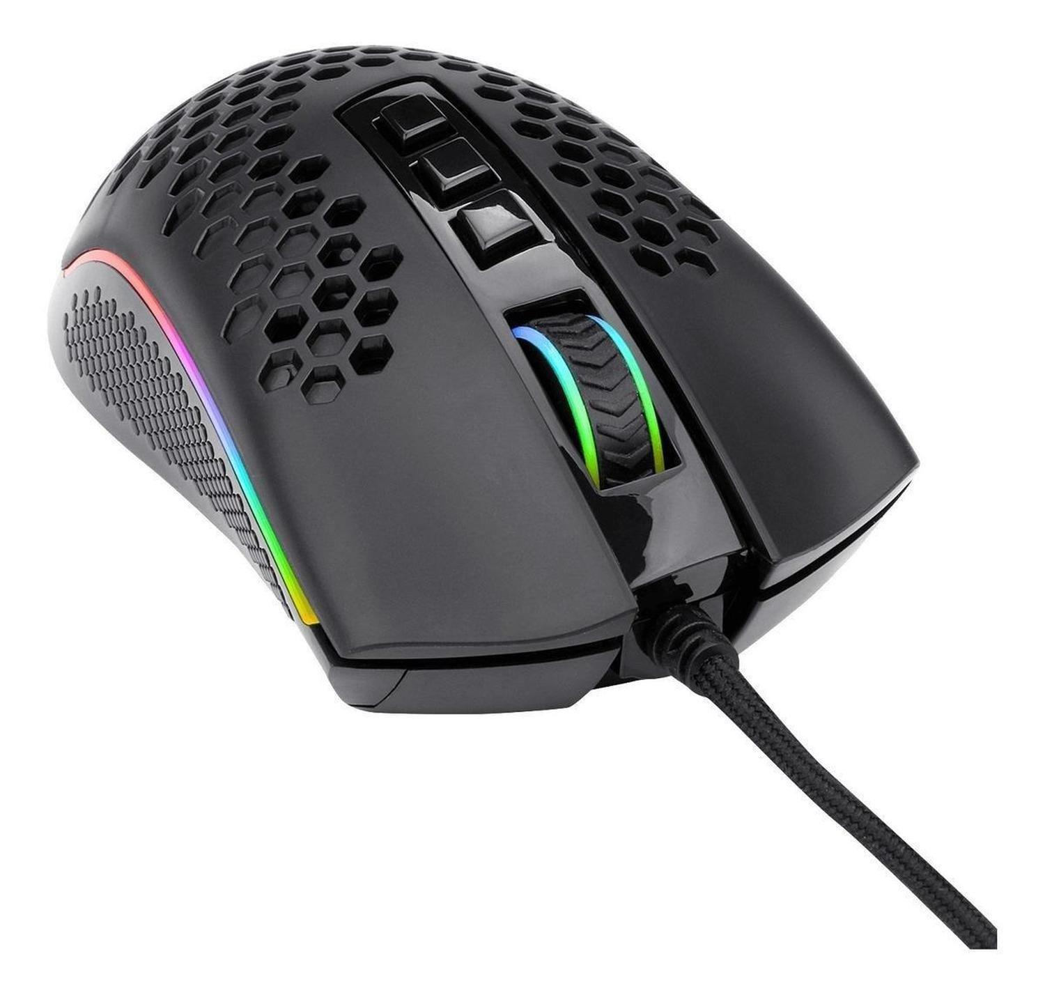 MOUSE GAMER STORM RGB M988, 16000DPI, 8 BOTONES, NEGRO REDRAGON-2