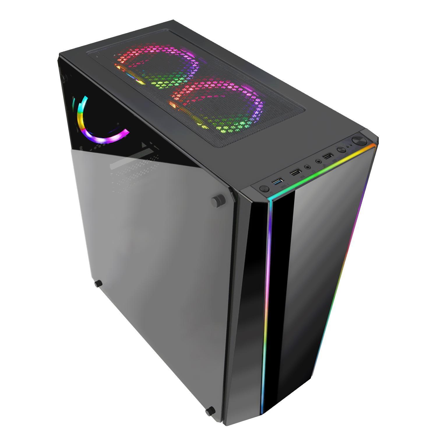 GABINETE GAMER TAILGATE VENTANA LATERAL VIDRIO TEMPLADO GC-7-2