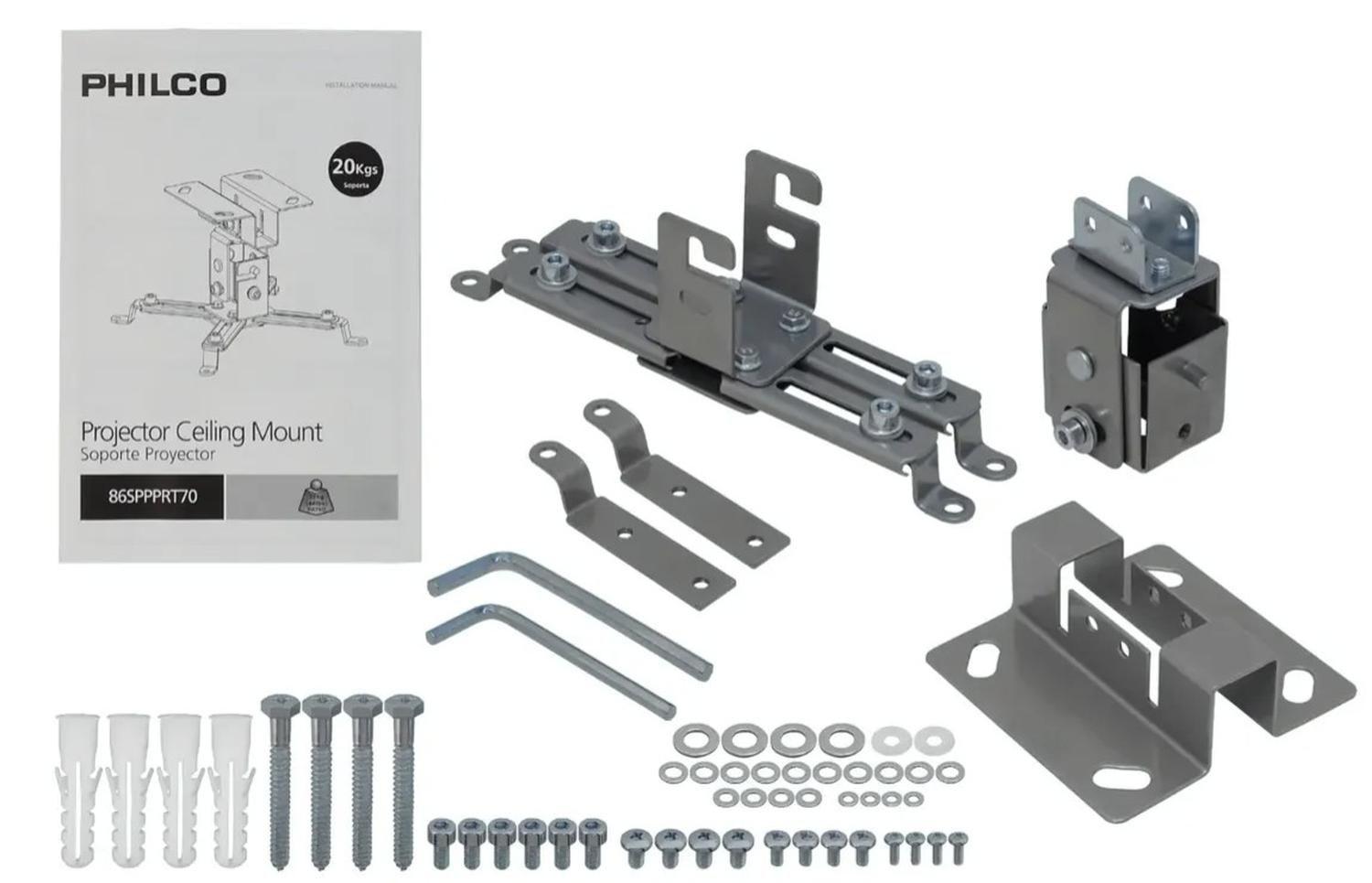 SOPORTE PROYECTOR FIJACION AL TECHO CON ANGULO DE INCLINACIO PHILCO-3
