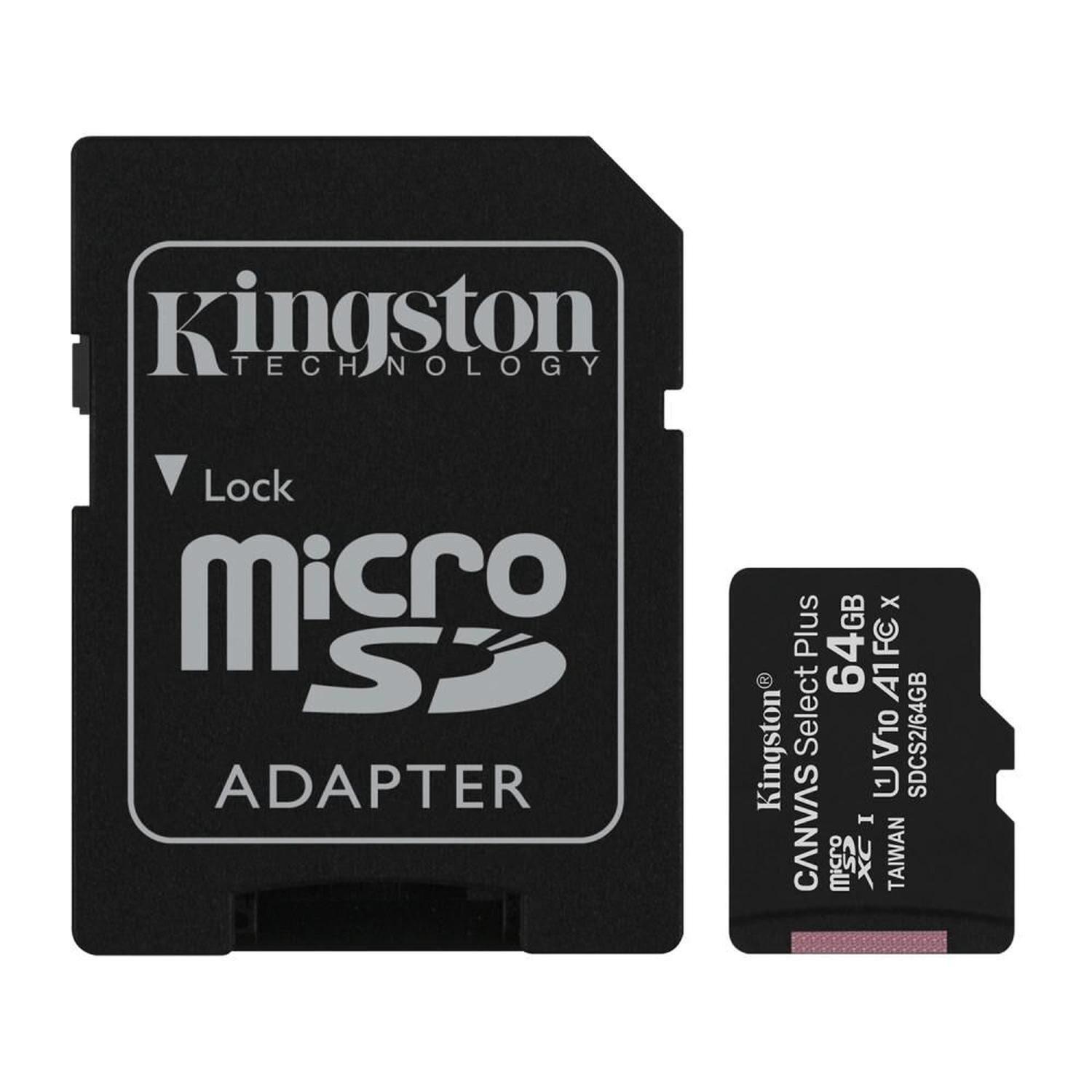 SDCS2/64GB MEMORIA MICROSD C/ADAPT SELECT PLUS 64GB (740617-298697) KINGSTON-0