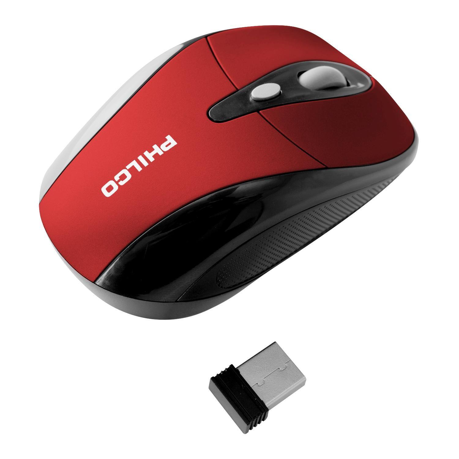 MOUSE OPTICO INAL PHILCO ROJO-3