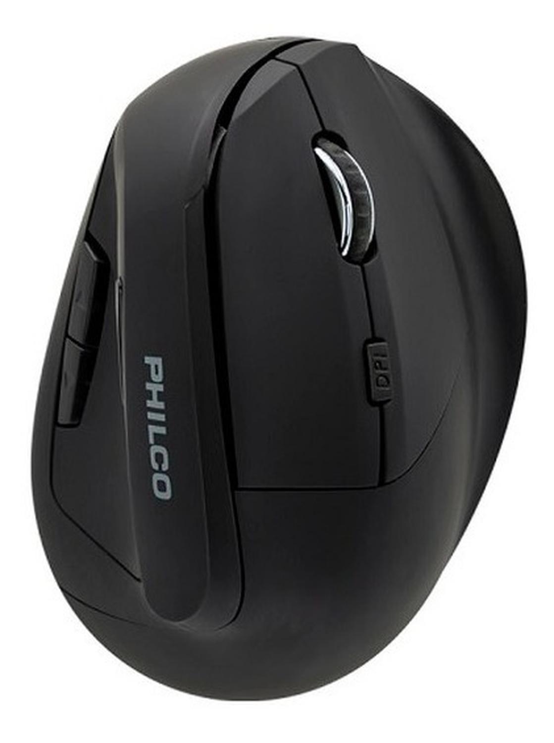 MOUSE INALÁMBRICO VERTICAL ERGONOMICO PRO USB 6B 1600DPI SPK7346 PHILCO-1