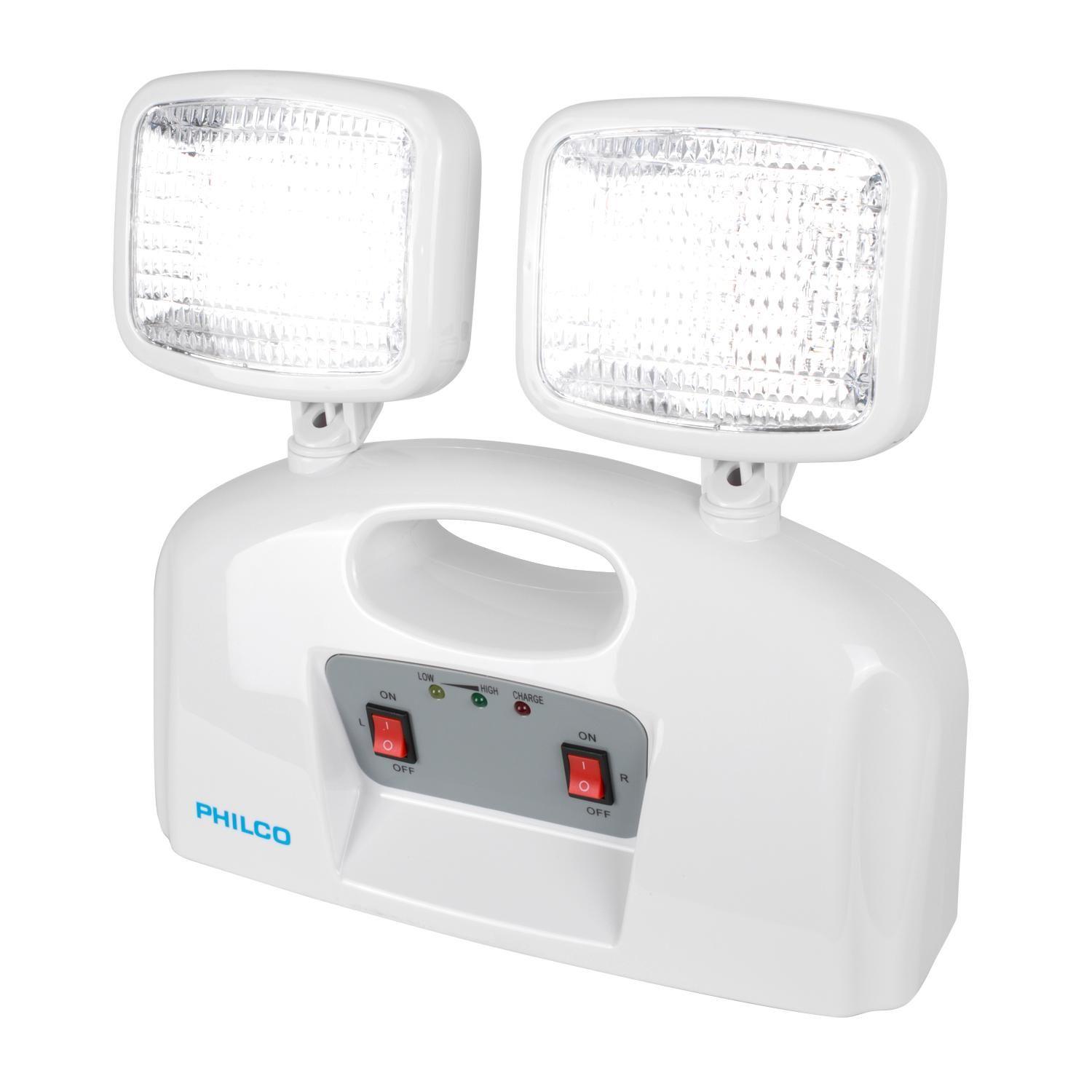 LÁMPARA DE EMERGENCIA 2 FOCOS PHILCO-2
