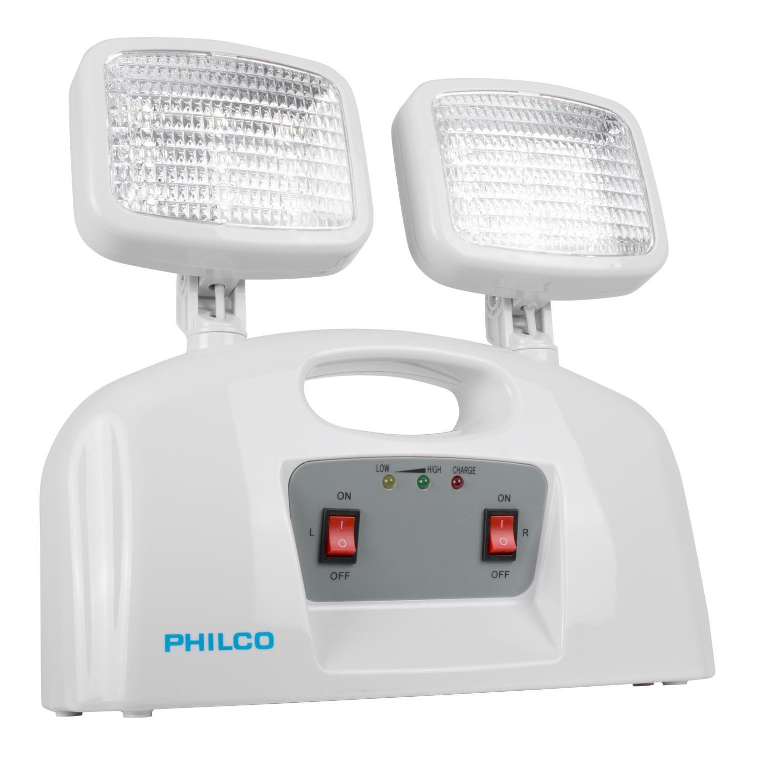 LÁMPARA DE EMERGENCIA 2 FOCOS PHILCO-3