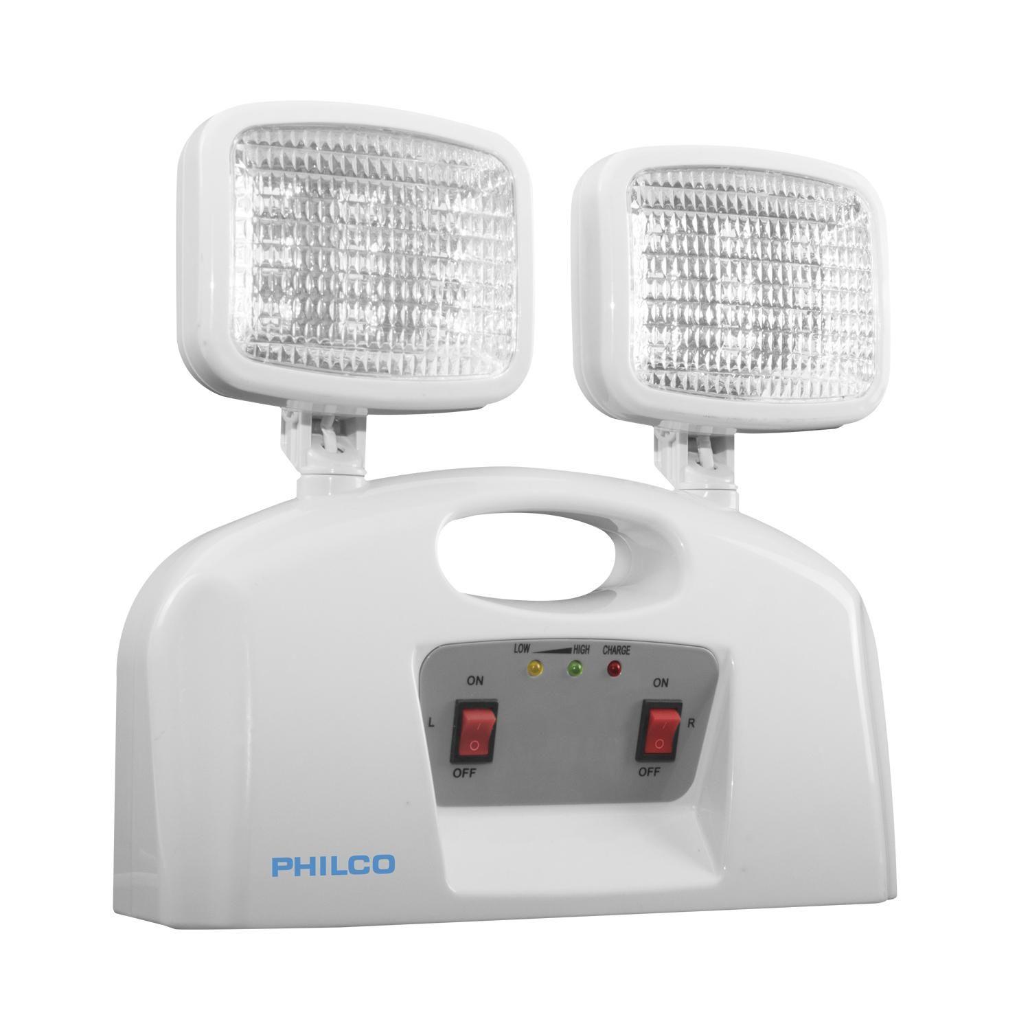 LÁMPARA DE EMERGENCIA 2 FOCOS PHILCO-4