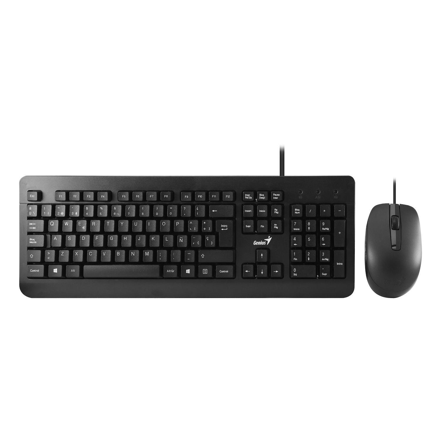 Teclado Y Mouse Combo Genius Km-160 Con Cable Usb-1