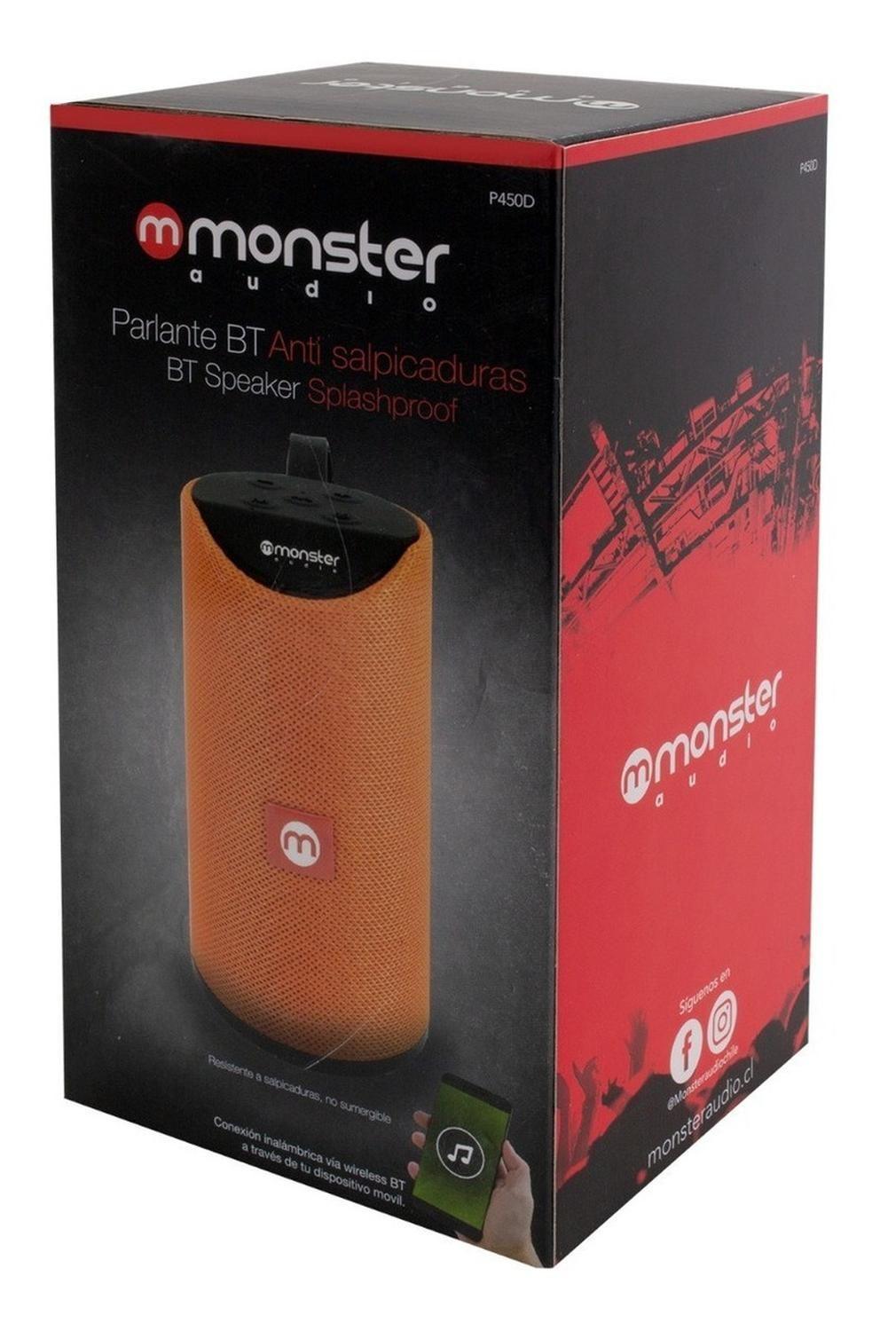Parlante Bluetooth Monster Audio 450 Naranjo-2