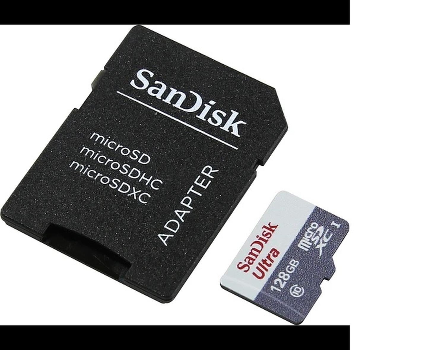 MICRO SD + ADAP SD 128GB CLASE 10 100X SDSQUNR-128G-GN6TA (619659-185510) SANDISK-1
