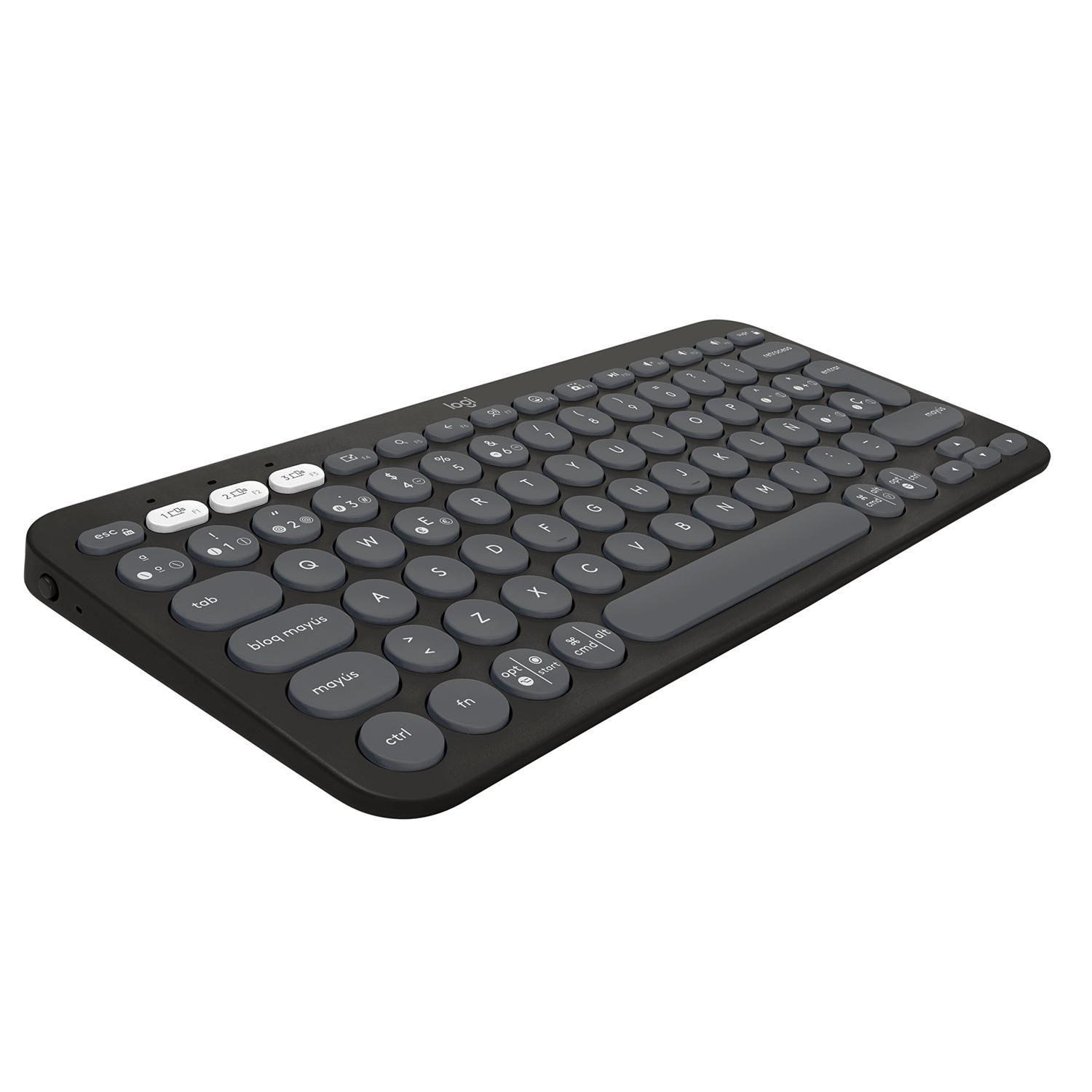Teclado Logitech PEBBLE 2 K380 GRAFITO-3