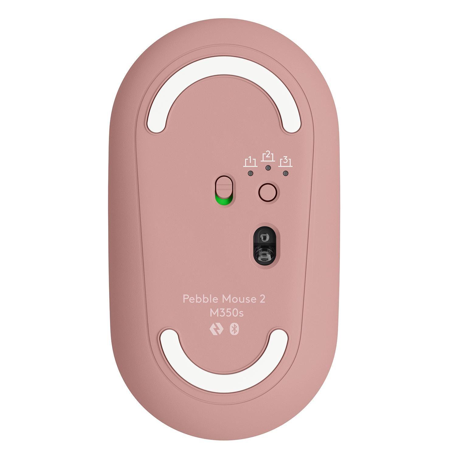 910-007048 MOUSE PEBBLE 2 M350S ROSADO-5