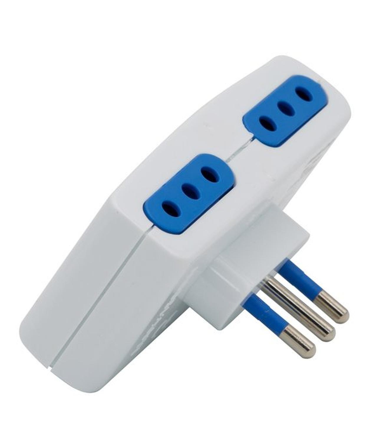 ENCHUFE CUADRUPLE 2P + T 10A 250V BLANCO PHILCO-0