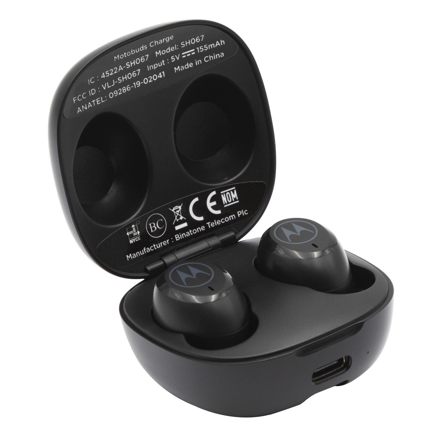 AUDIFONO MOTOROLA MOTO BUDS CHARGE NEGRO-2