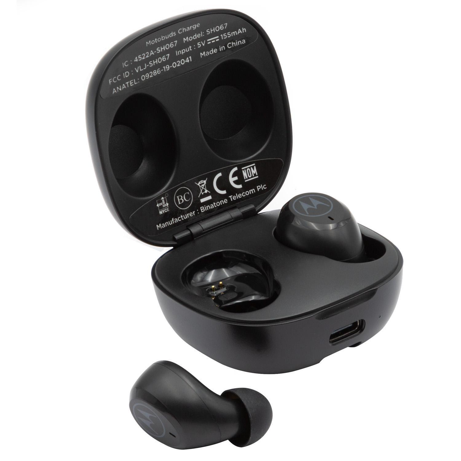 AUDIFONO MOTOROLA MOTO BUDS CHARGE NEGRO-3