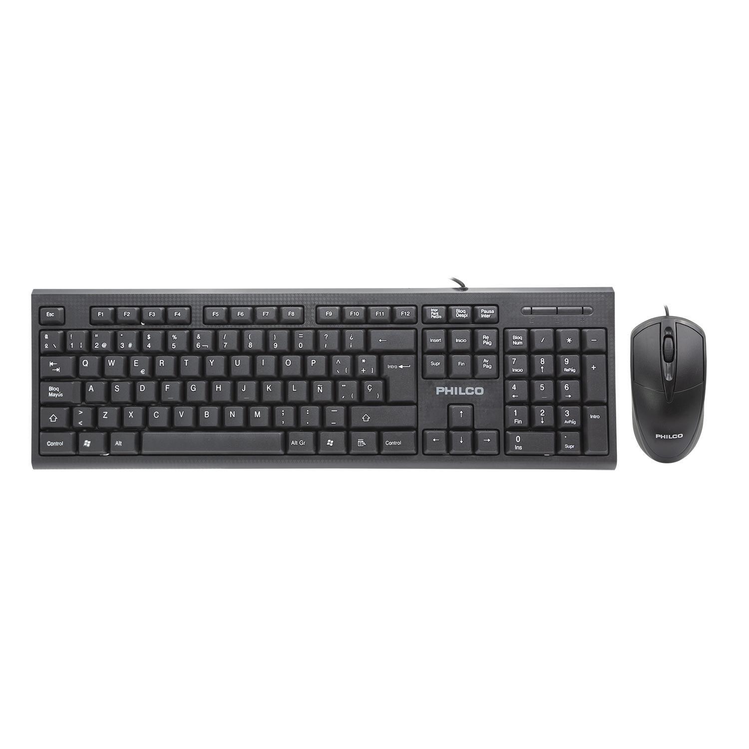 KIT ALAMBRICO TECLADO + MOUSE PHILCO-2