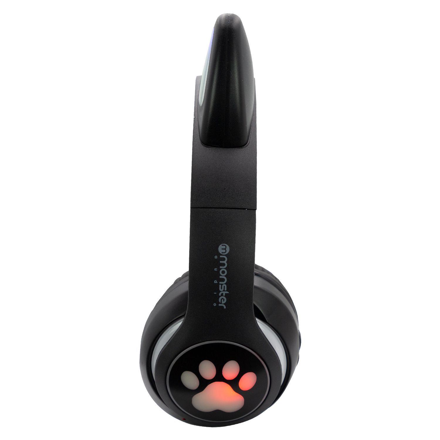 Audífonos Monster Audio Monster Cool Kids, Luces Rgb, Negro-3