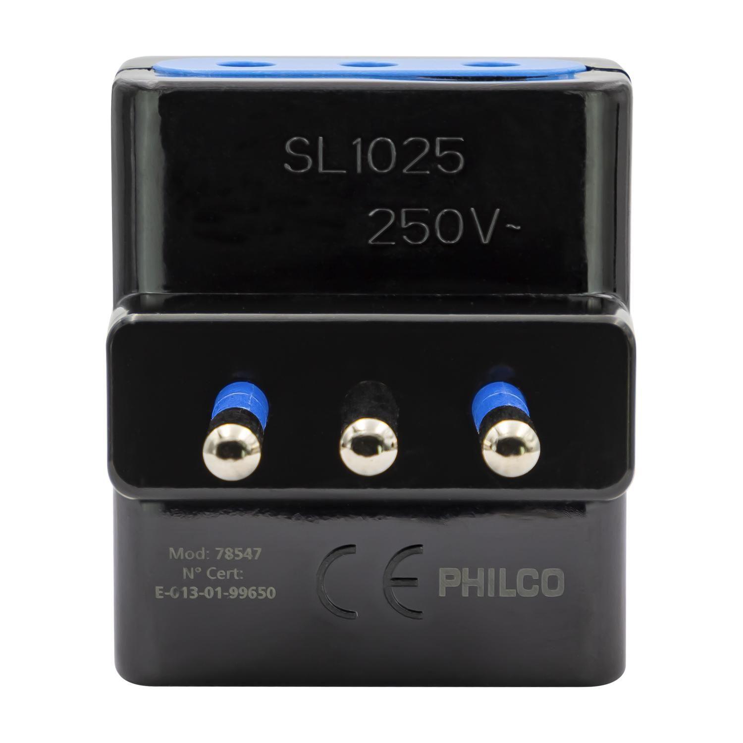 ENCHUFE TRIPLE 78547 NEGRO PHILCO-2